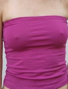 NWT Mango Fuchsia Strapless Tube Top (Sz XS)